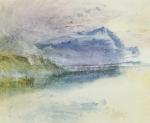 水彩大师 William Turner_1841 Le soir nuage sur le mont Rigi vu de Zoug aquarelle